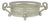 Vintage Italian Regency Silver Plated Dolphin Handle Glass Candy Dish Jardiniere For Sale