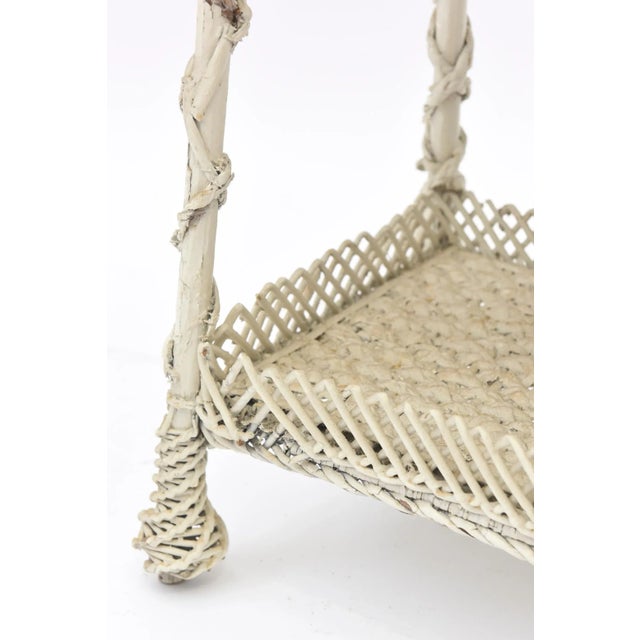 Wood Early 20th Century Wicker Sewing Stand For Sale - Image 7 of 11