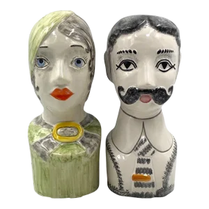 Tarcisio Tosin, Two Half-Bust Sculptures, La Freccia, Vicenza Italy 1960s - Set of 2