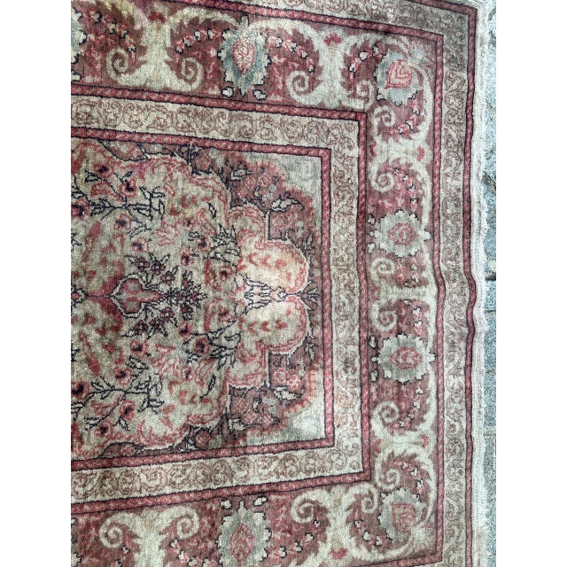 Vintage Turkish Kayseri Rug in Silk, 1960s For Sale - Image 13 of 18