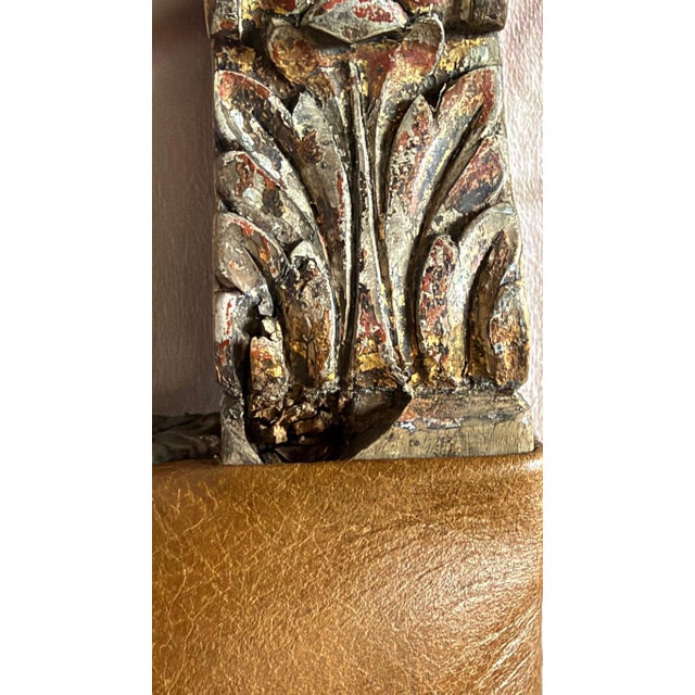 Set of Eight Spanish Colonial Leather Dining Chairs For Sale - Image 13 of 15