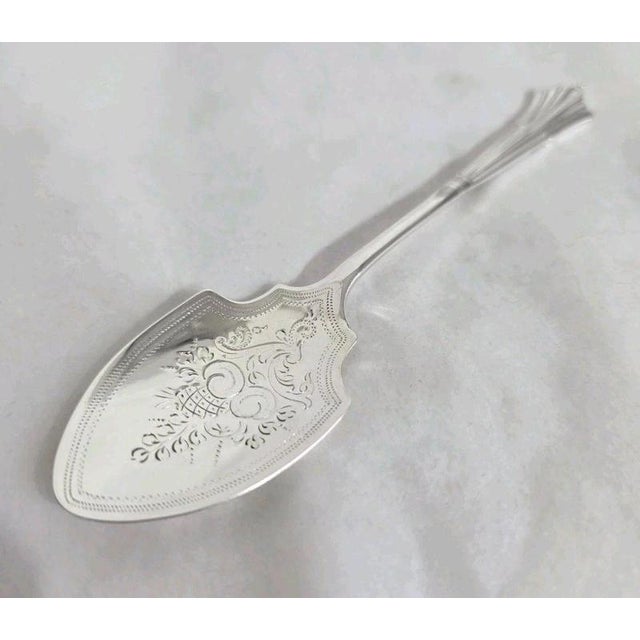 Antique Edwardian Sterling Silver Preserve Spoon, Sheffield, 1902 For Sale - Image 6 of 15