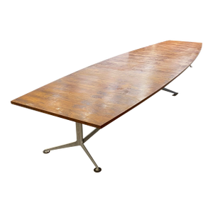 1970s Mid-Century Modern Exotic Endangered Rosewood 22' Conference Table