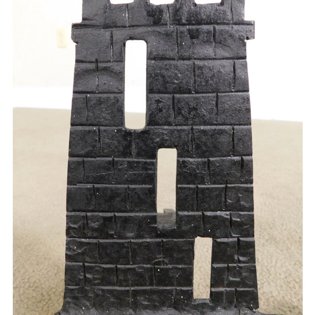 Black Vintage Ornamental Iron Light House For Sale - Image 8 of 13