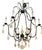 1980s Italian Wrought Iron & Rock Crystal Chandelier - 1 of 2 Available For Sale - Image 5 of 6