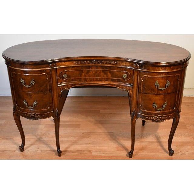 We are pleased to offer this beautiful SET of French Vanity desk / stool and Mirror, from the 1930s. The Vanity is made of...