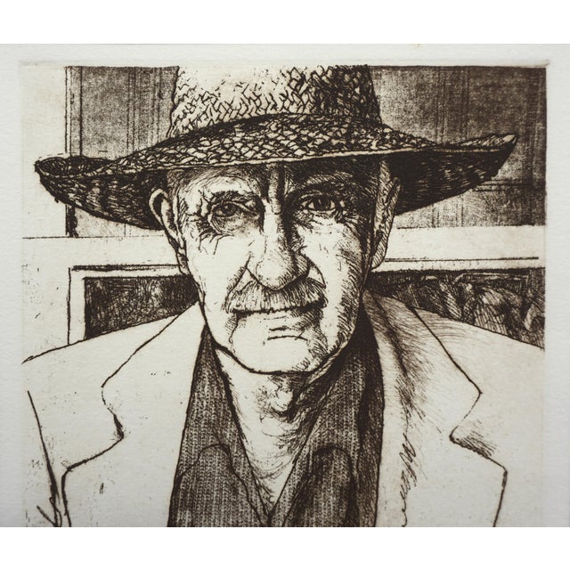 Sam Colburn Carmel Artist Portrait, Signed Limited Edition Realist Lithograph by Jack Coughlin For Sale - Image 4 of 6