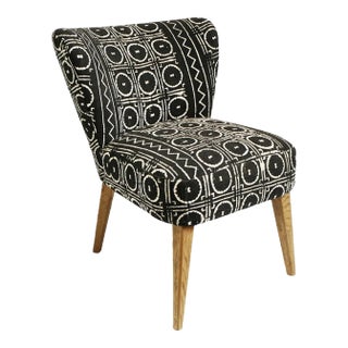 Black & White Mudcloth Chair For Sale