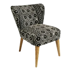 Black & White Mudcloth Chair