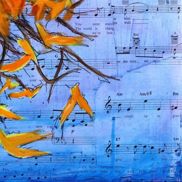 2020s Don't Let Us Fade Away - Original Surrealist Landscape Acrylic Charcoal and Ink Art on Wood Panel For Sale - Image 5 of 9