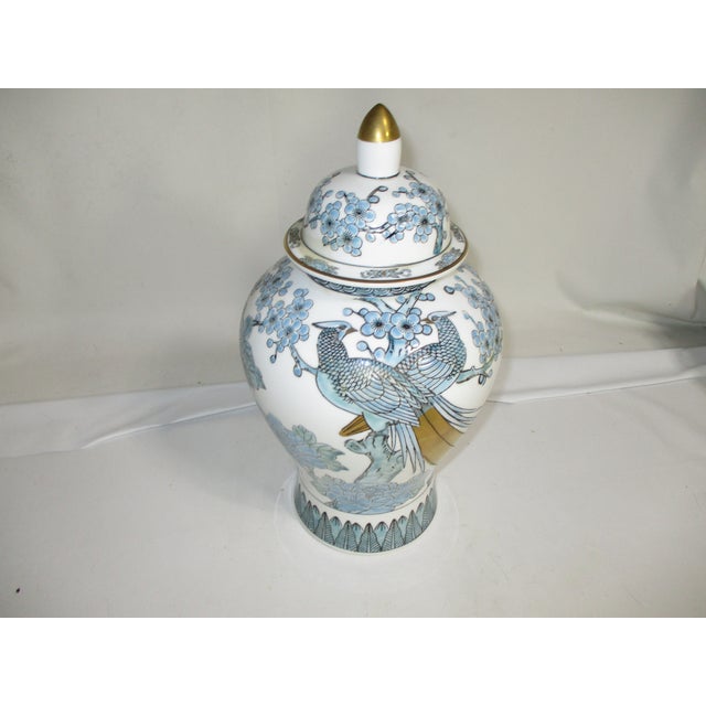 Art Deco Vintage Japanese Gold Imari Temple Jar For Sale - Image 3 of 11