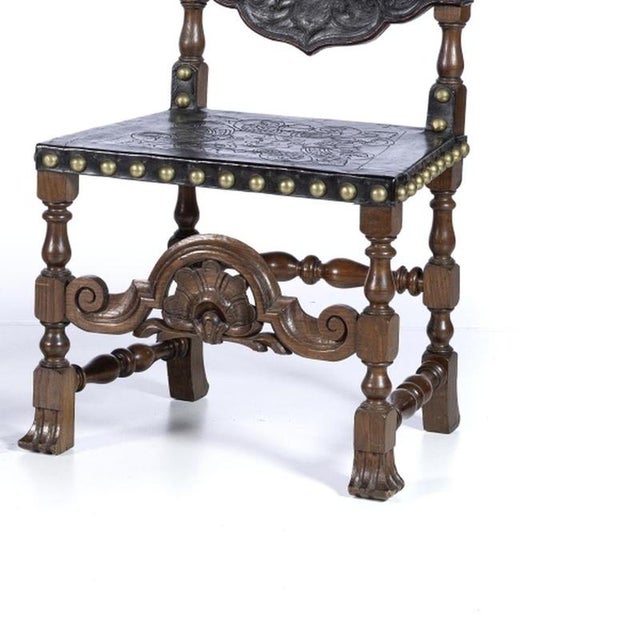 Chestnut High-Backed Chairs, 19th Century, Set of 2 For Sale - Image 5 of 6