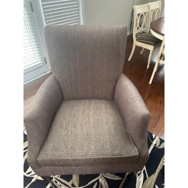 Transitional Arhaus Contemporary High - Back Upholstered Accent Chair For Sale - Image 3 of 4
