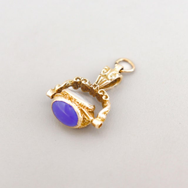 Victorian Style 10k Gold Triple Seal Watch Fob Charm For Sale - Image 18 of 18
