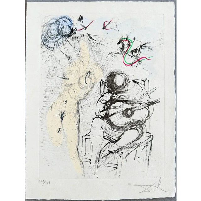 Salvador Dali, Femme à la guitare, 1967, Etching For Sale - Image 6 of 8