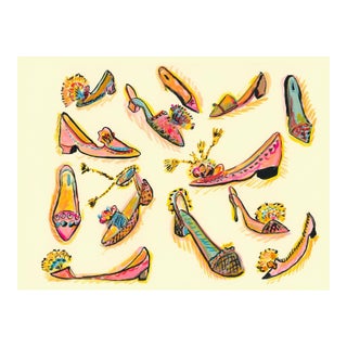 Fancy Shoes Original Contemporary Figurative Watercolor by Pauline De Roussy De Sales For Sale