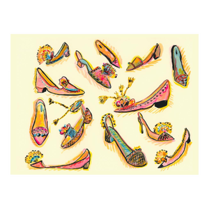 Fancy Shoes Original Contemporary Figurative Watercolor by Pauline De Roussy De Sales