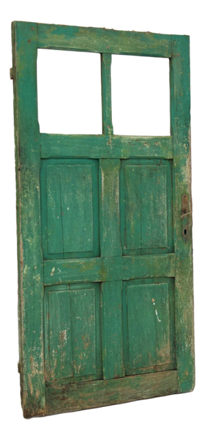 Vintage Italian Green Wooden Door, Capri, 1960s