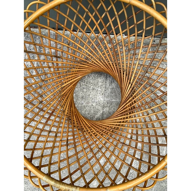 Vintage Albini for Bonacini “Primavera” Rattan Table For Sale In West Palm - Image 6 of 12