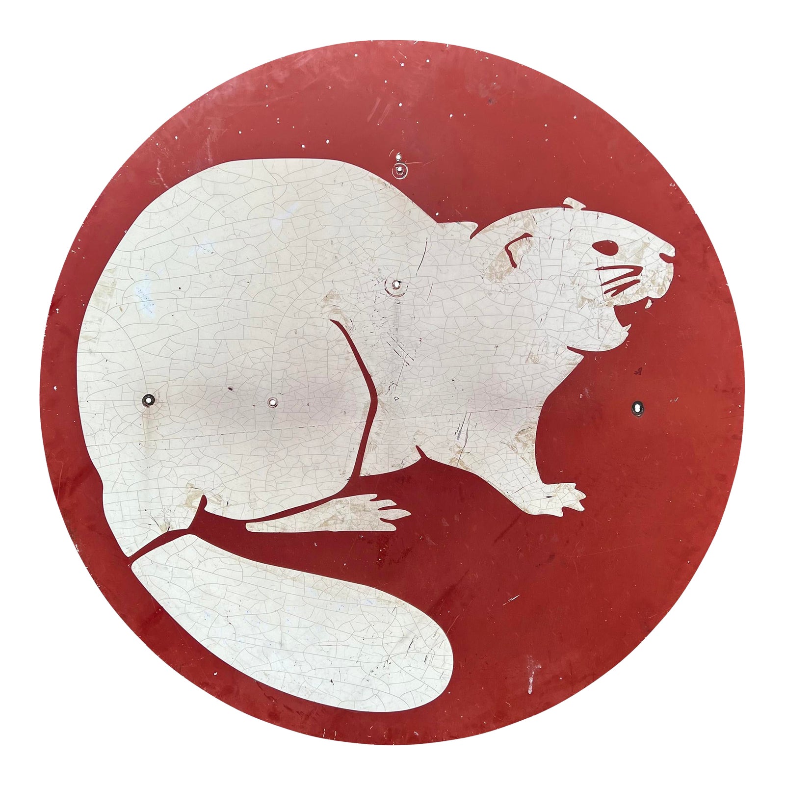 Rather Large Vintage Beaver Sign From a Zoo | Chairish