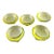 Vintage Italian Lemon Design Small Snack Bowls- Set of 5 For Sale