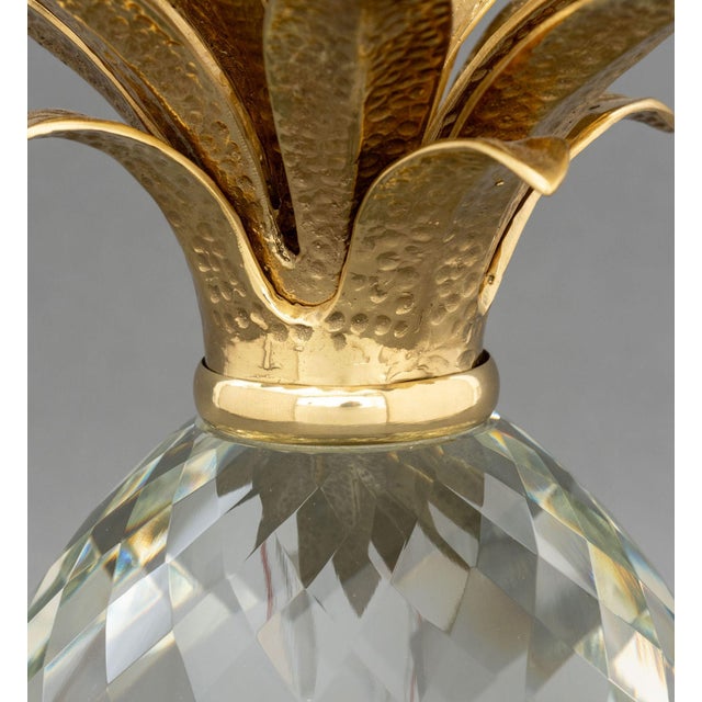 Eichholtz Pineapple Form Brass & Crystal Sculpture For Sale In New York - Image 6 of 8