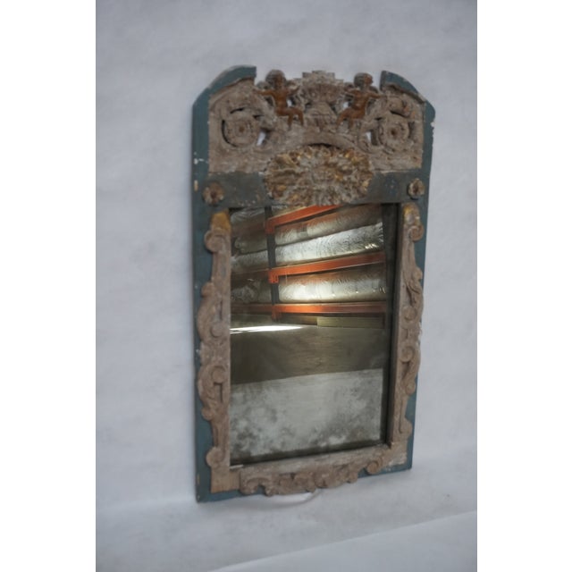 Melissa Levinson Italian Painted Trumeau Mirror Circa 1900s For Sale - Image 4 of 8