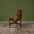Patinated Jean-Paul Rykaert Leather Sling Chair For Sale - Image 9 of 18