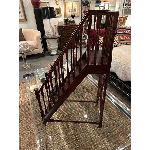 Traditional Miniature 20th Century Mahogany Wood Staircase Architectural Model For Sale - Image 3 of 7