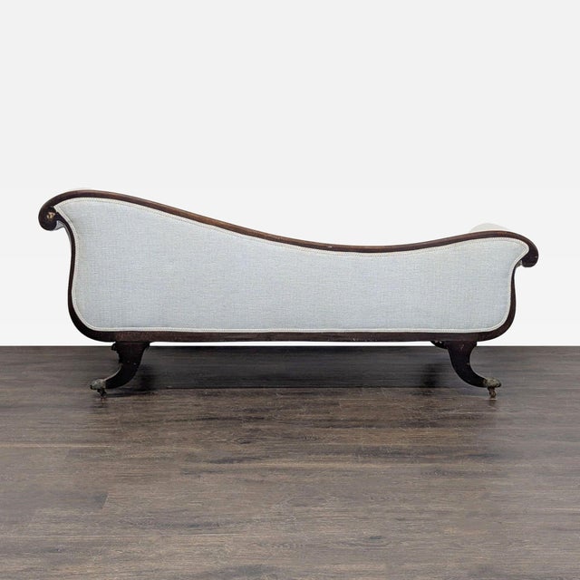 Mid 19th Century 19th Century American Empire Mahogany Fainting Couch For Sale - Image 5 of 9