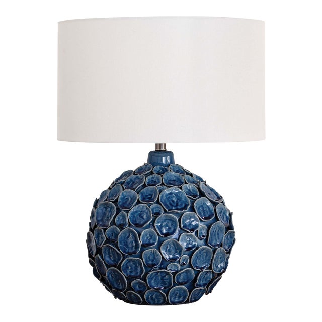Regina Andrew Lucia Ceramic Table Lamp in Blue For Sale