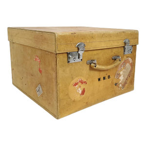 1920s Vellum Steamer Travel Storage Trunk With Provenance