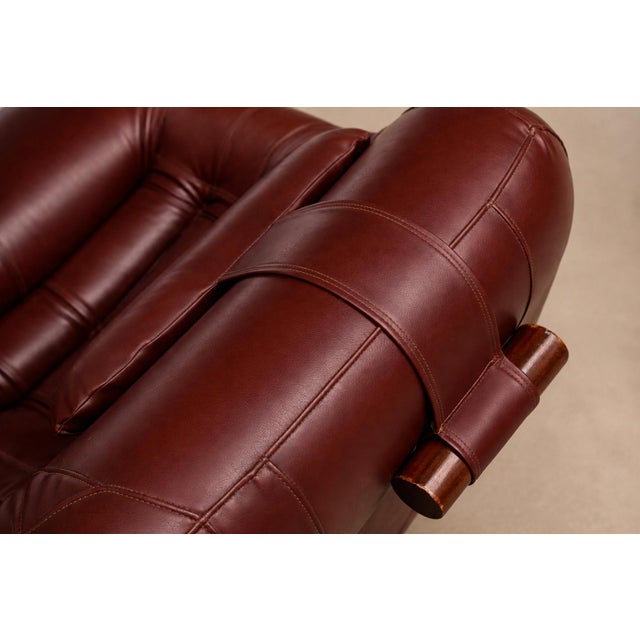 Mp-113 Lounge Chair With Ottoman in Original Faux Leather by Percival Lafer, Brasil, 1970s For Sale - Image 12 of 18