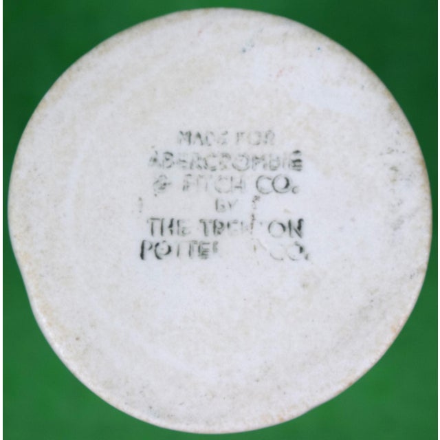 White Abercrombie & Fitch X Cyril Gorainoff Porcelain Fox-Hunter W/ Evans Brass Lighter For Sale - Image 8 of 8