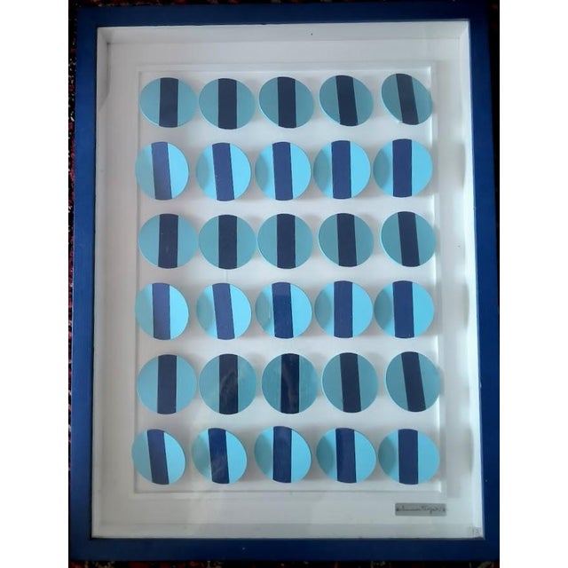 Blue Domenico Fatigati, Geometric Symbolism, 2000s, 3D Artwork For Sale - Image 8 of 8