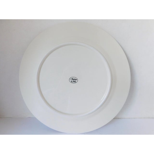 1980s Andra Sadek Vintage Floral Chinoiserie, Hollywood Regency Porcelain Cake/Serving Plate For Sale - Image 9 of 13