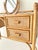 Vintage Glass Top Wicker Bamboo Dressing Table with Mirror by Angraves of Leicester, 1970s For Sale - Image 9 of 14