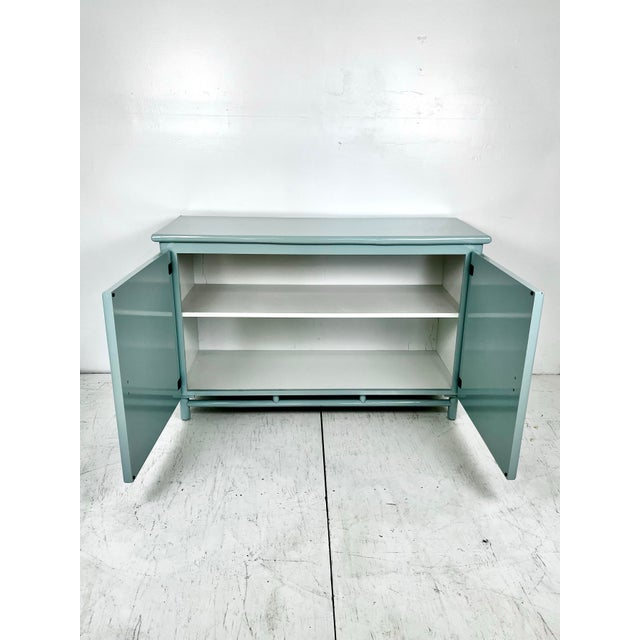 Newly Lacquered Vintage Rattan Cabinet Sideboard Credenza For Sale In Tampa - Image 6 of 11