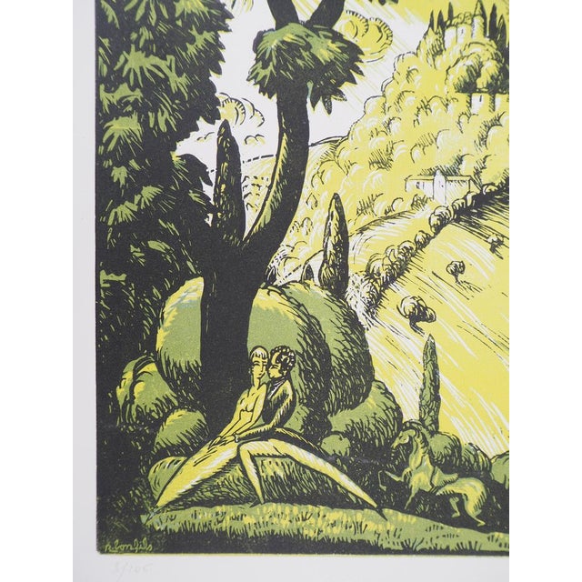 1920s Robert Bonfils, The Oath, 1920, Original Woodcut For Sale - Image 5 of 5