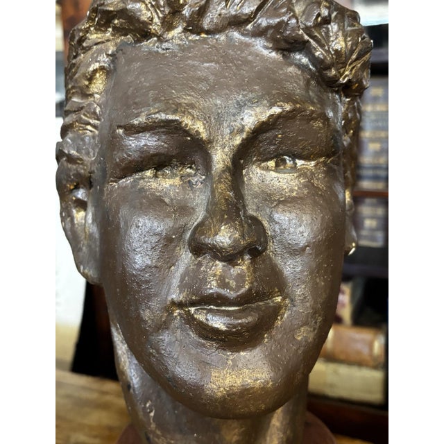 Bust of Young Man on Display Stand For Sale - Image 3 of 7