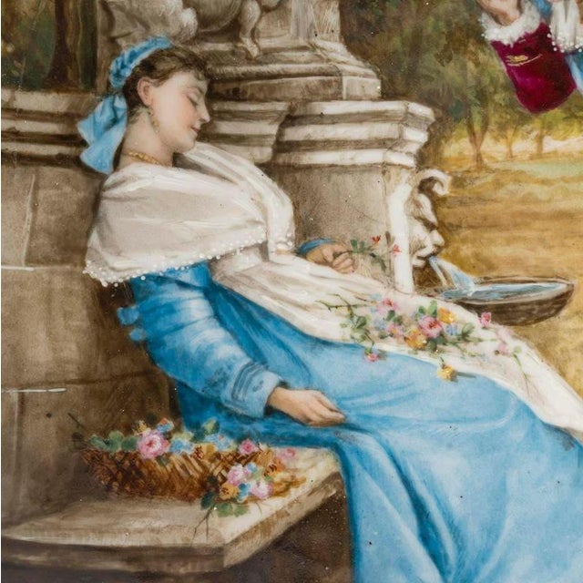 Turquoise Large 19th Century Porcelain Dishes, Limoges, Set of 2 For Sale - Image 8 of 13