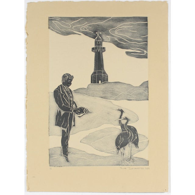 Lighthouse Scene by Rob Delamater, 2009 For Sale