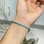 Classic 5.07 Ct Bezel-Set Round Natural Turquoise Tennis Bracelet in 925 Silver For Sale - Image 4 of 14