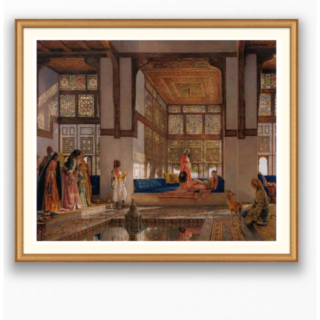 Not Yet Made - Made To Order Atelier Aria Lumae John Frederick Lewis the Reception Cairo Egypt Grand Salon Scale Fine Art Gallery Board Print 40 X 32 For Sale - Image 5 of 18