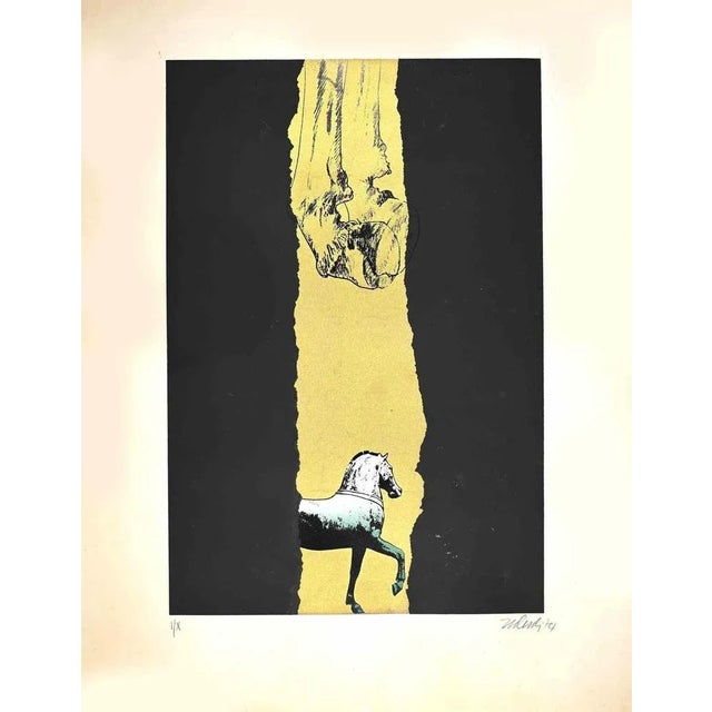 The Horse is an original Screen Print, realized by an unknown artist in 1974. The status of preservation Good. The artwork...