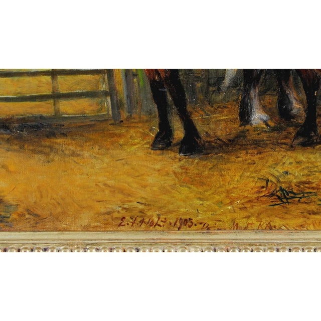 1900 - 1909 Equestrian Oil Painting Edwin Frederick Holt, Hammer Prices to $47,000 For Sale - Image 5 of 10