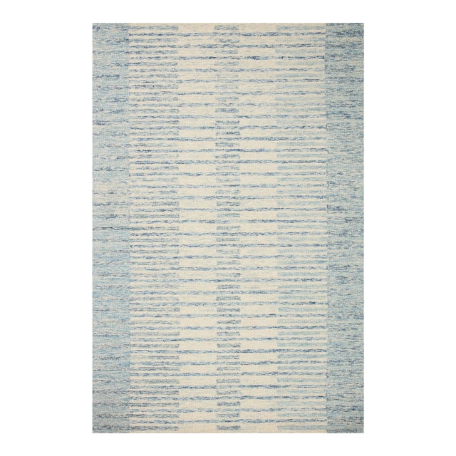 Chris Loves Julia x LoloiChris Ivory / Denim 11'-6" x 15' Area Rug For Sale