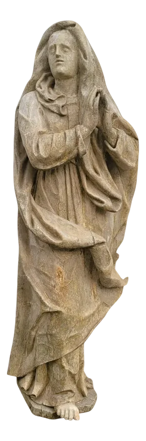 The Madonna, 17th Century, Lacquered Limewood