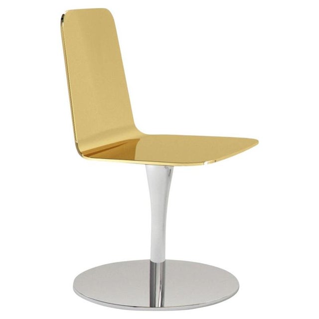 Yellow Luwan Swivel Chair in Powder-Coated Aluminum by Altreforme For Sale - Image 8 of 8