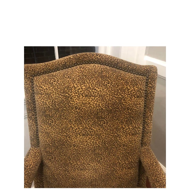 Transitional Schnadig Leopard Print Chair For Sale - Image 3 of 10